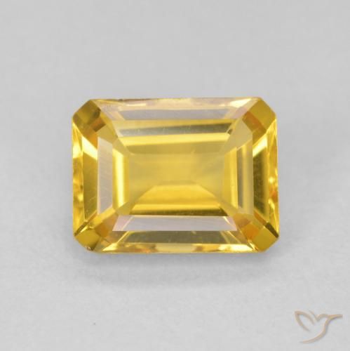 1.56ct طبيعي ذهبي سيترين, ثمانى / قصة زمرد, VVS-VS, Photo A