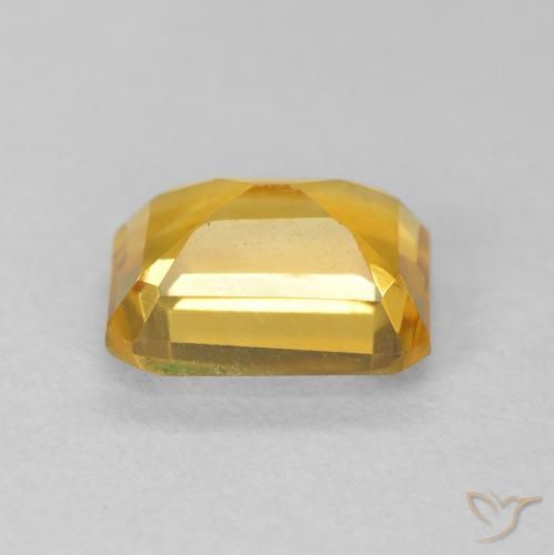 سيترين Medium Light Orange-Gold طبيعي، ثمانى / قصة زمرد، 1.62 قيراط، VVS-VS