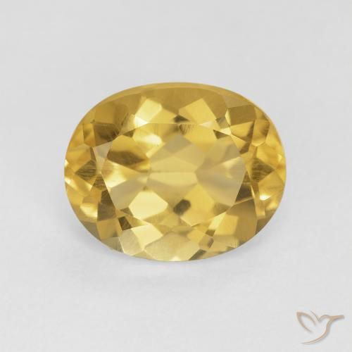 4.09ct طبيعي ذهبى متوسط سيترين, بيضوي, VVS-VS