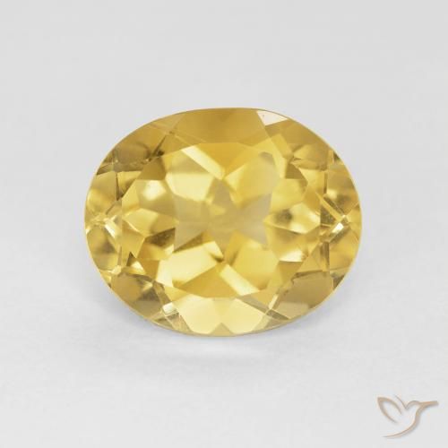 4.08ct طبيعي ذهبى متوسط سيترين, بيضوي, VVS-VS
