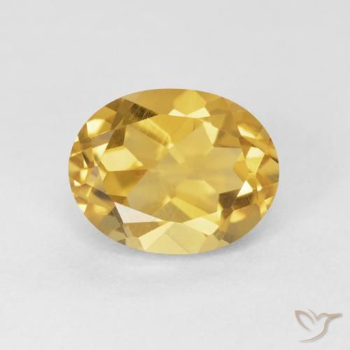3.88ct طبيعي ذهبى متوسط سيترين, بيضوي, VVS-VS