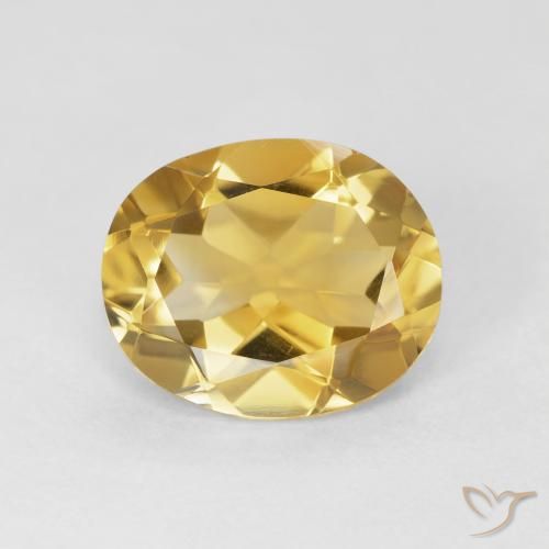 3.84ct طبيعي ذهبي سيترين, بيضوي, VVS