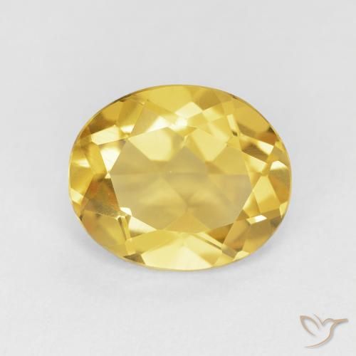 3.94ct طبيعي ذهبي سيترين, بيضوي, VVS