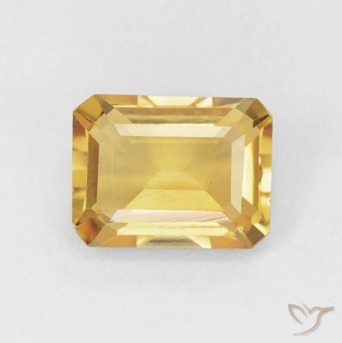 1.68ct طبيعي ذهبى غامق سيترين, قص الزمرد, VVS-VS