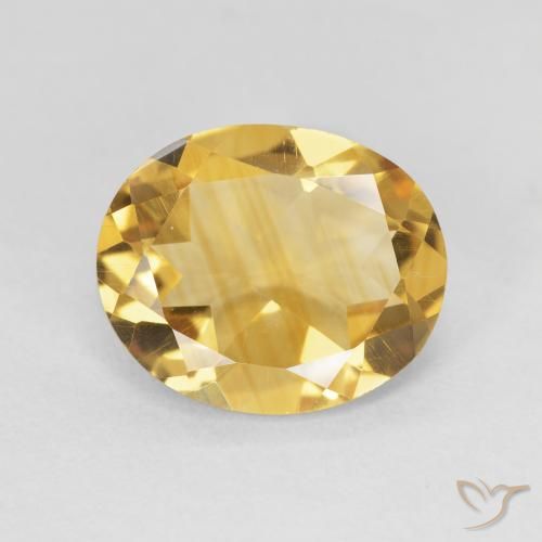 3.89ct طبيعي ذهبى غامق سيترين, بيضوي, VVS-VS