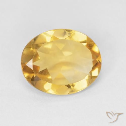 3.47ct طبيعي Medium Light Orange-Gold سيترين, بيضوي, VVS-VS