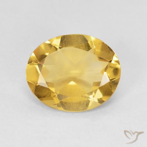 3.61ct طبيعي ذهبي سيترين, بيضوي, VVS-VS