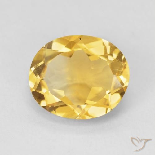 4.44ct طبيعي ذهبي سيترين, بيضوي, VVS-VS