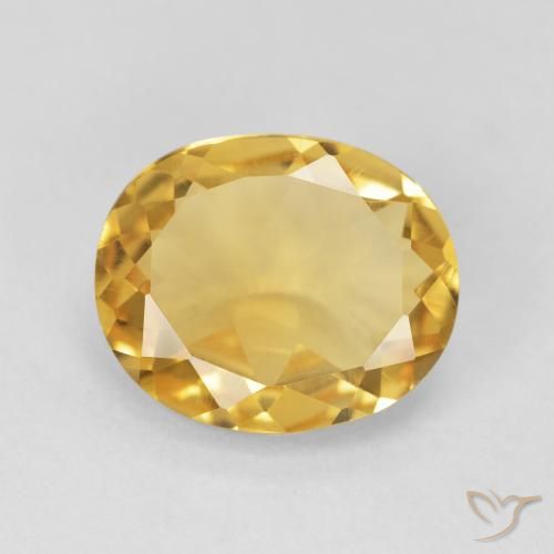 3.98ct طبيعي ذهبى متوسط سيترين, بيضوي, VVS-VS