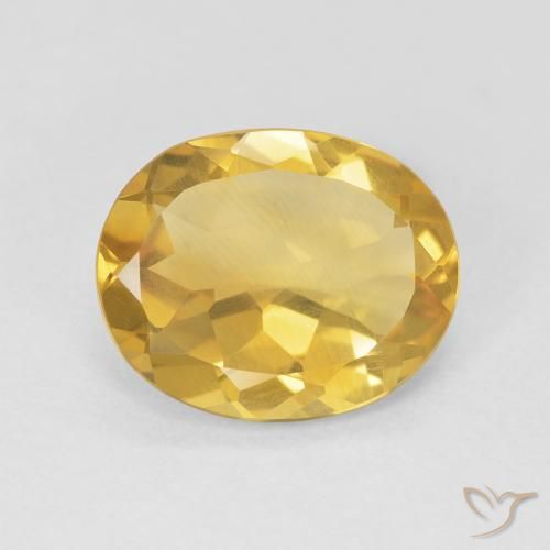 3.34ct طبيعي برتقالى ذهبة سيترين, بيضوي, VVS-VS