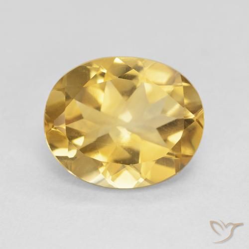3.95ct طبيعي ذهبي سيترين, بيضوي, VVS-VS