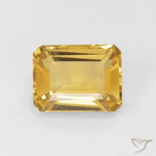 1.78ct طبيعي ذهبي سيترين, قص الزمرد, VVS