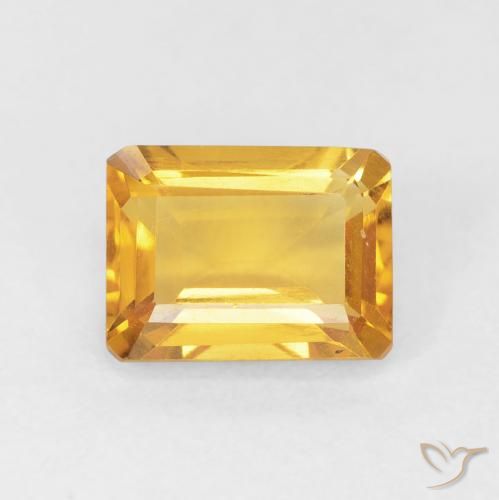 1.74ct طبيعي ذهبي سيترين, قص الزمرد, VVS-VS