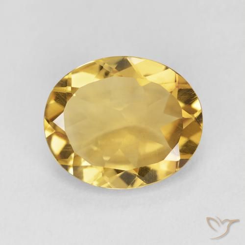 3.76ct طبيعي ذهبي سيترين, بيضوي, VVS-VS