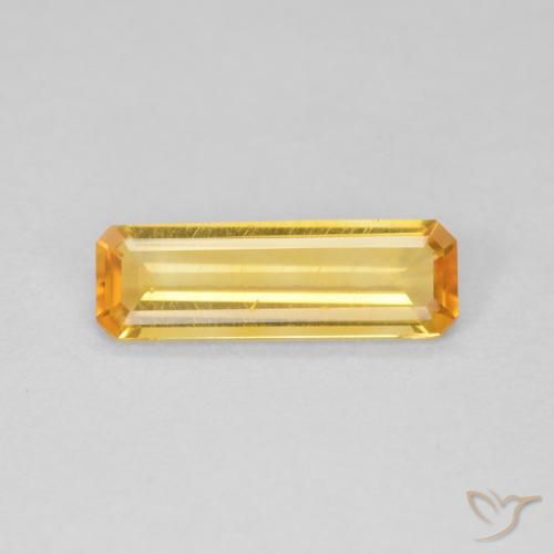 0.99ct طبيعي ذهبي سيترين, قص الزمرد, VVS-VS