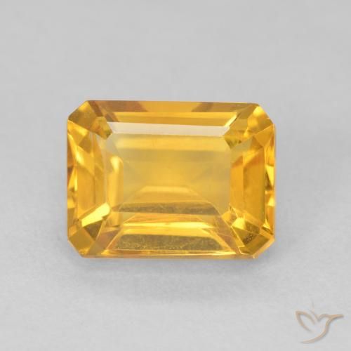 1.72ct طبيعي برتقالى متوسط سيترين, قص الزمرد, VVS-VS
