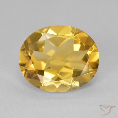 4.06ct طبيعي ذهبي سيترين, بيضوي, VVS