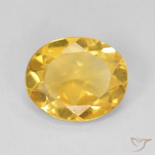 3.39ct طبيعي ذهبى لامع سيترين, بيضوي, VVS