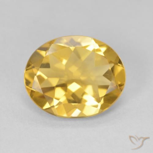 3.60ct طبيعي ذهبي سيترين, بيضوي, VVS