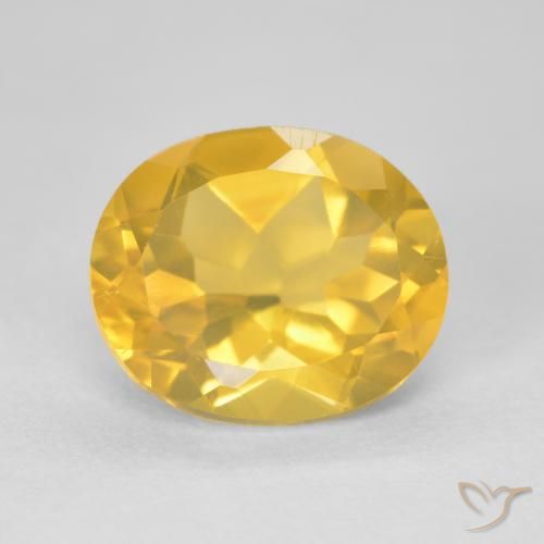 4.58ct طبيعي ذهبى متوسط سيترين, بيضوي, VVS-VS