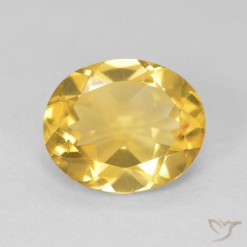 4.08ct طبيعي ذهبى متوسط سيترين, بيضوي, VVS