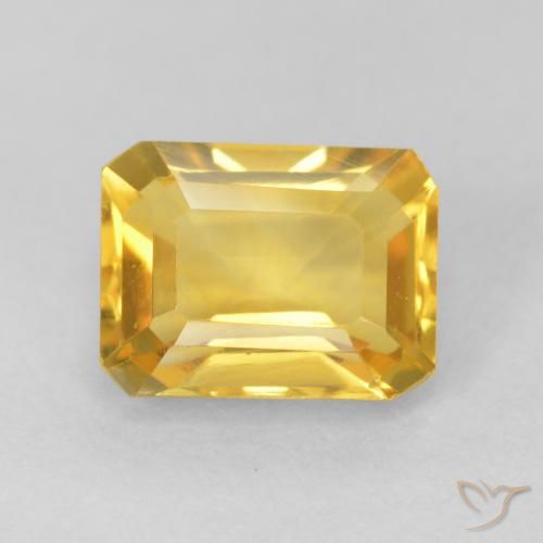 1.76ct طبيعي برتقالى-ذهبى سيترين, قص الزمرد, VVS