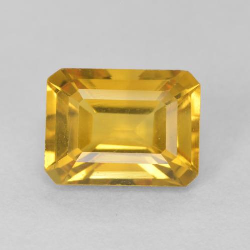 1.66ct طبيعي ذهبى لامع سيترين, قص الزمرد, VVS