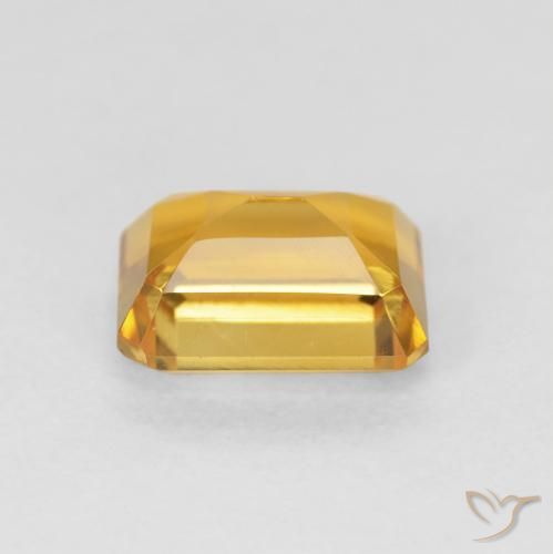 سيترين Medium Light-Golden طبيعي، ثمانى / قصة زمرد، 1.62 قيراط، VVS-VS
