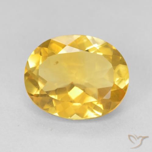 4.05ct طبيعي ذهبى متوسط سيترين, بيضوي, VVS