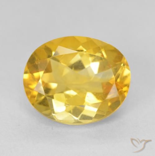 4.12ct طبيعي ذهبى متوسط سيترين, بيضوي, VVS
