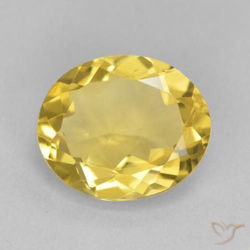 3.78ct طبيعي ذهبى متوسط سيترين, بيضوي, VVS
