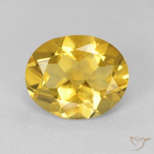 3.66ct طبيعي ذهبى متوسط سيترين, بيضوي, VVS