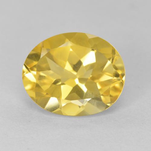 4.15ct طبيعي ذهبى متوسط سيترين, بيضوي, VVS