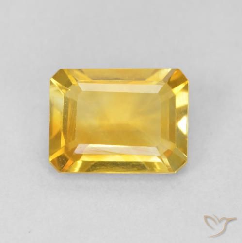 1.35ct طبيعي برتقالى ذهبة سيترين, قص الزمرد, VVS-VS