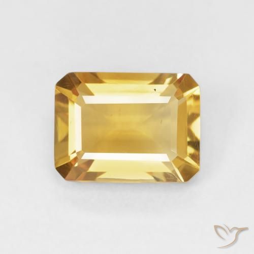 1.46ct طبيعي ذهبي سيترين, قص الزمرد, VVS-VS