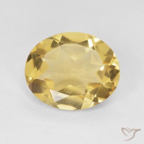 3.64ct طبيعي ذهب سيترين, بيضوي, قليلا جدا