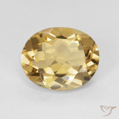 4.30ct طبيعي ذهبى متوسط سيترين, بيضوي, VVS