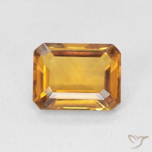1.52ct طبيعي برتقالى ذهبة سيترين, قص الزمرد, VVS