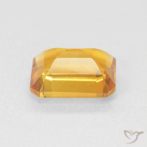 سيترين Medium Light-Golden طبيعي، ثمانى / قصة زمرد، 1.65 قيراط، VVS