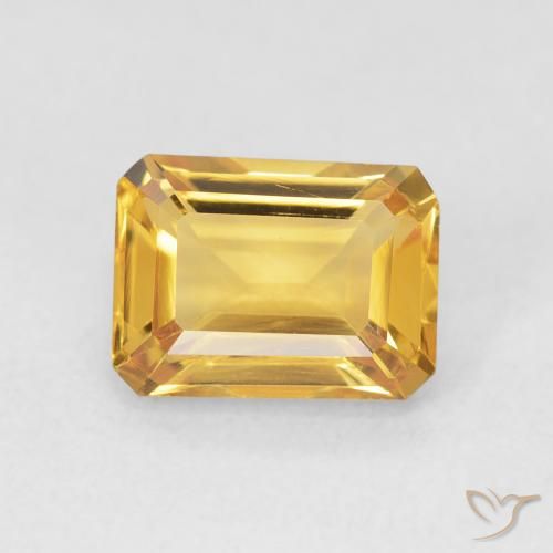 1.61ct طبيعي برتقالى ذهبة سيترين, قص الزمرد, VVS