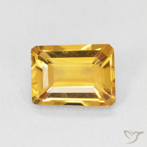 1.32ct طبيعي برتقالى ذهبة سيترين, قص الزمرد, VVS