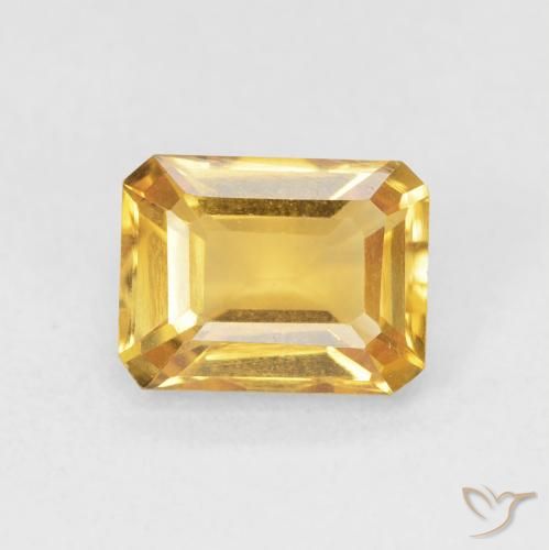 1.57ct طبيعي برتقالى ذهبة سيترين, قص الزمرد, VVS