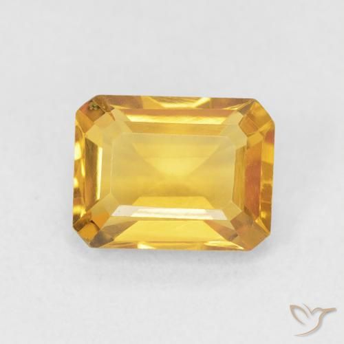 1.52ct طبيعي برتقالى ذهبة سيترين, قص الزمرد, VVS