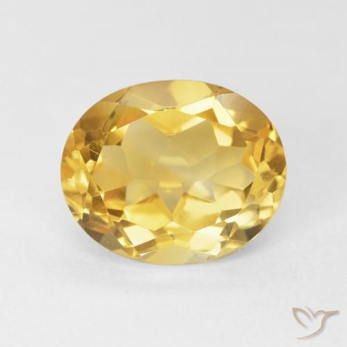 4.74ct طبيعي أصفر متوسط سيترين, بيضوي, VVS