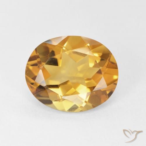 3.88ct طبيعي Medium Light-Golden سيترين, بيضوي, VVS