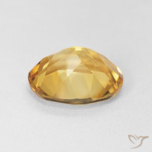 سيترين Medium Light-Golden طبيعي، بيضوي، 3.88 قيراط، VVS