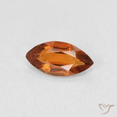 0.48ct طبيعي برتقالى غامق سيترين, ماركيز, قليلا جدا
