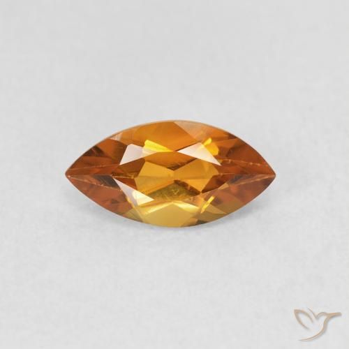 0.58ct طبيعي برتقالى متوسط سيترين, ماركيز, قليلا جدا