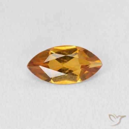0.48ct طبيعي برتقالى متوسط سيترين, ماركيز, قليلا جدا