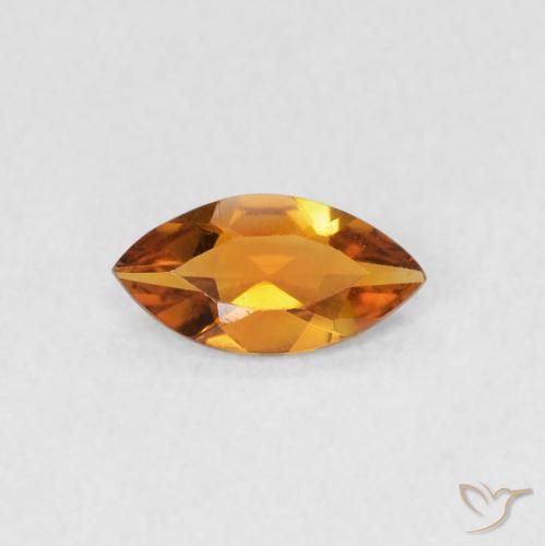 0.46ct طبيعي ذهبى-برتقالى داكن سيترين, ماركيز, VVS